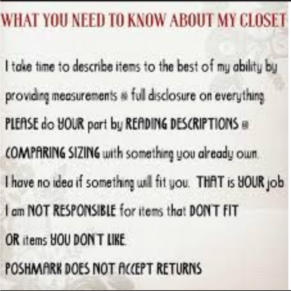Info On Offers, Etiquette And Posh Authentication In My Closet - Picture 11 of 13